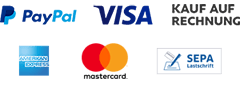 PayPal Plus bietet Ihnen Bezahlung mit PayPal, Visa, Mastercard, American Express, und ggf. SEPA-Lastschrift an